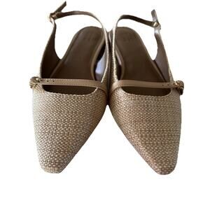Nordstrom Rack Laurie Women 11 Beige Woven Flat Pointed Shoes